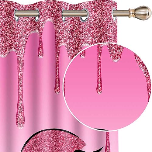 Miniatura 4 de EOTDMS CLOKEO0551 - Cortina de uñas para manicurista, con aislamiento térmico, ojales, para sala de estar, dormitorio, 42 x 84 pulgadas, juego de 2