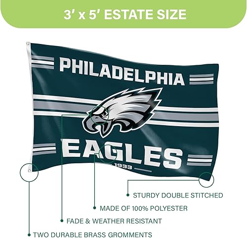 Miniatura 33 de NFL Dallas Cowboys - Bandera duradera de 3 x 5 para exteriores con ojales, bandera y pancarta resistentes para jardín al aire libre y patio, bandera