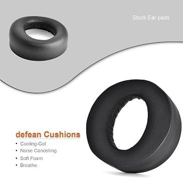 PS5 Cooling Gel Ear Pads - defean Replacement Ear Cushion Cover Cushion Compatible with Sony ps5 Wireless Headphone, Pulse 3D Wireless Headset, Vsilky Cool Fabric, High-Density Noise Cancelling Foam