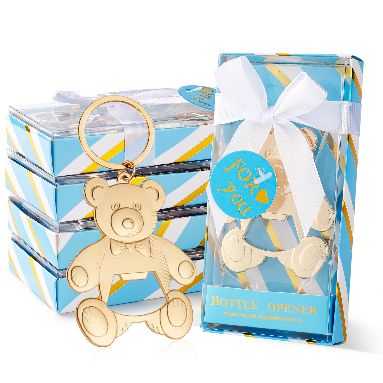 Uezea Baby bottle Opener Baby Shower Party Gift Bottle Opener Cute Bear Shape Bottle Opener Guest Wedding Party Gift Back Children's Birthday Party