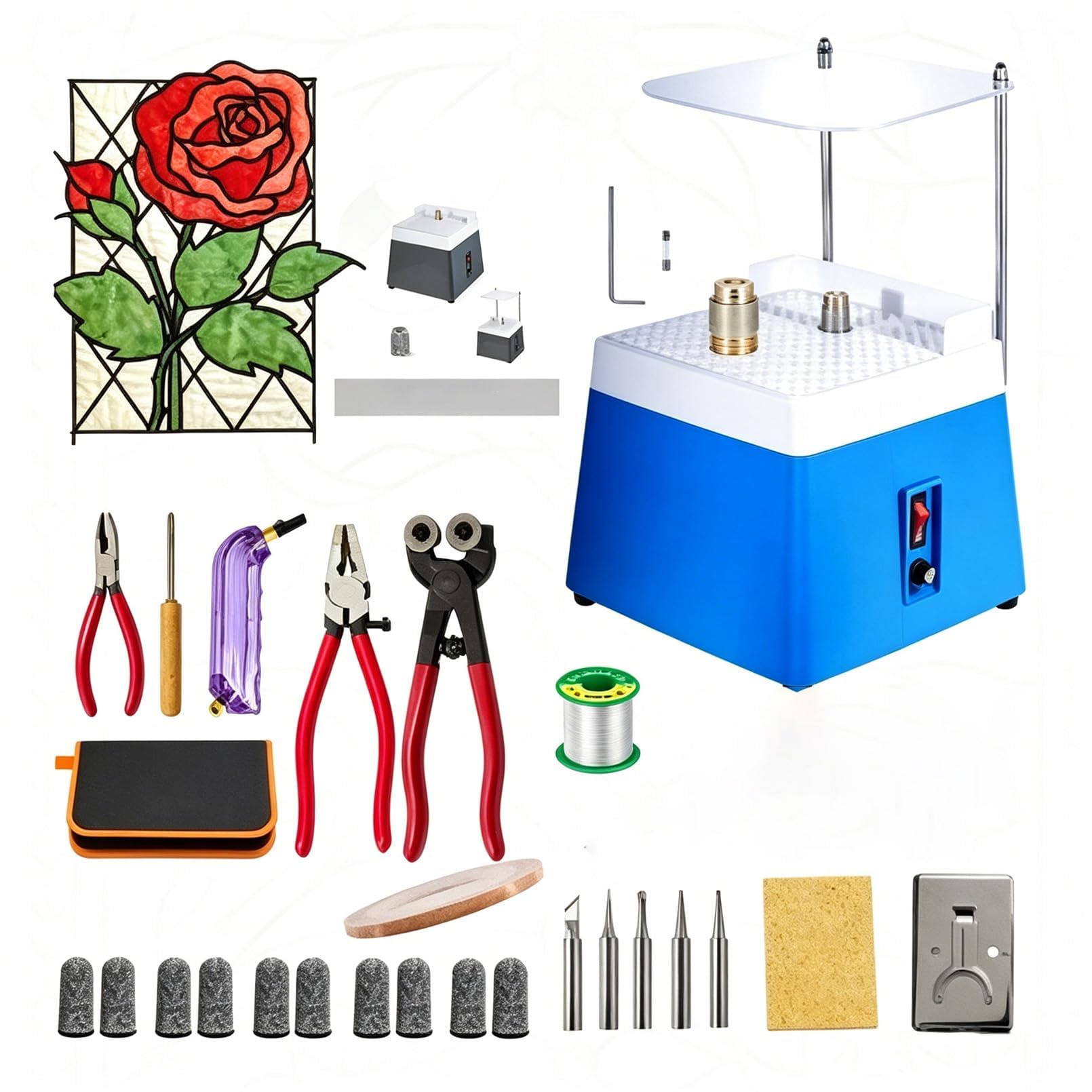 Kit de amoladora de vidrieras portátil de 65W para pulir bordes ásperos sin romper cristal