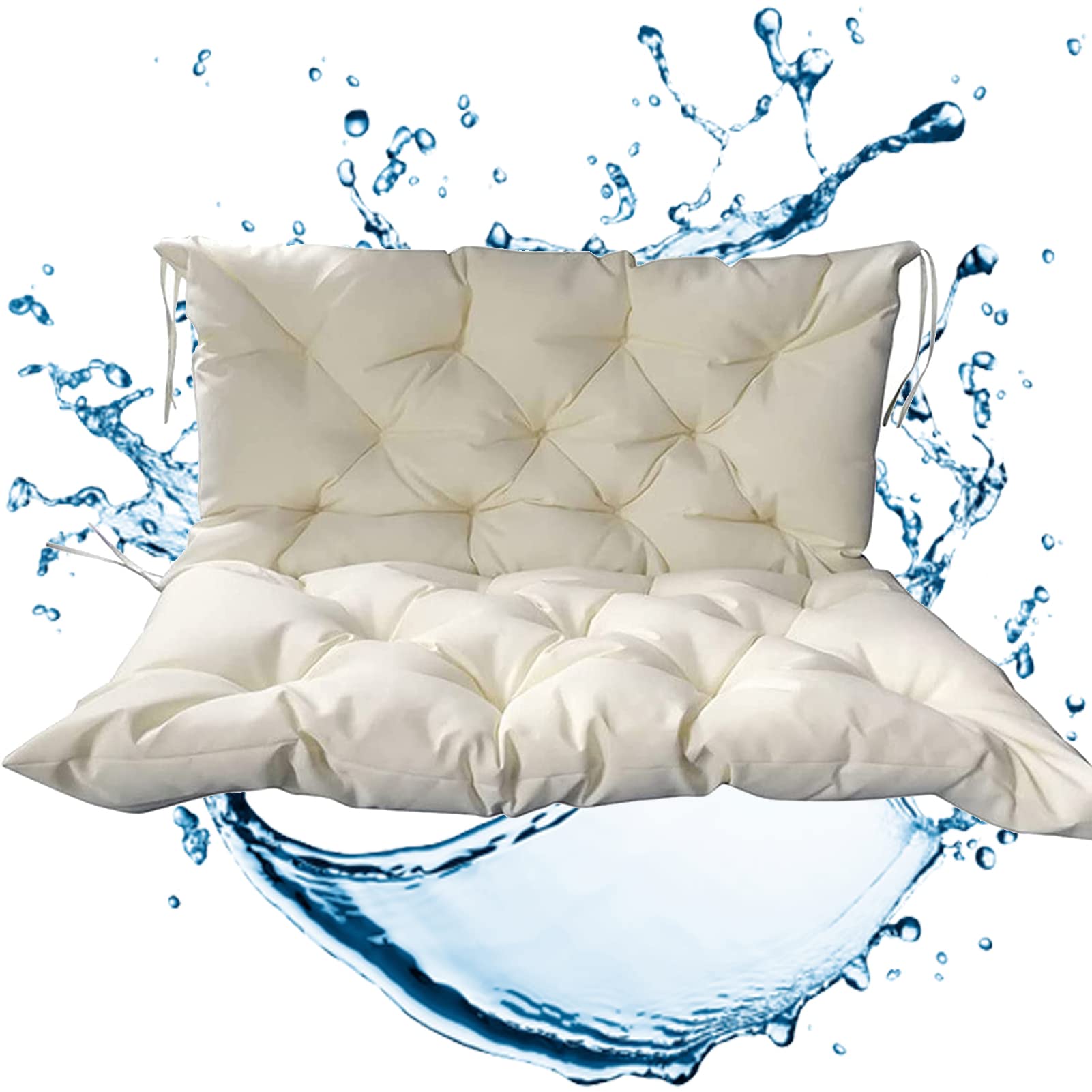 Coussin de banc de rechange avec dossier imperméable matelas assise jardin terrasse 150x100