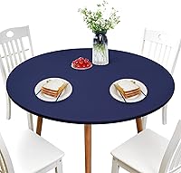 Vista 15 de NEWISHER Mantel redondo ajustable de elastano elástico negro con bordes elásticos para comedor, picnic y patio, 48 pulgadas