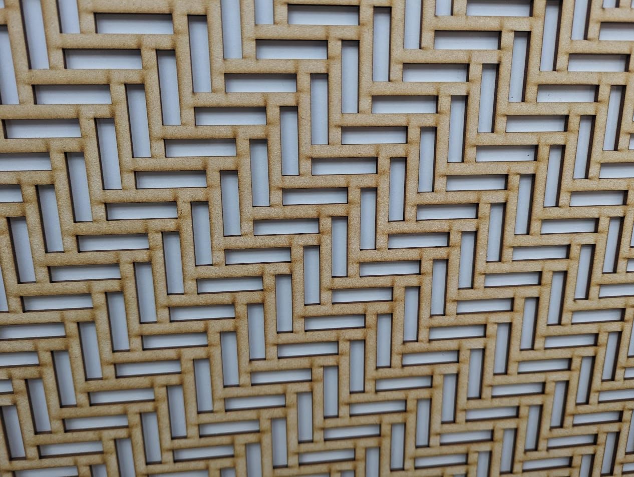Wooden mesh laser cut in 3mm thick mdf decorative panel for radiator covers,partition walls and home made cabinets (various sizes) Geometric pattern(GP09).Made in the UK (Unprimed, 620mm x 300mm)