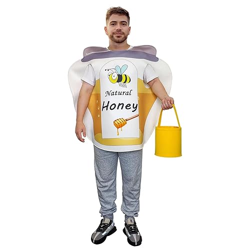 Miniatura 7 de PANMAX Tarro de miel disfraz de Halloween con cubo de fieltro para abejas y apicultores, suministros de apicultura, disfraz de Halloween