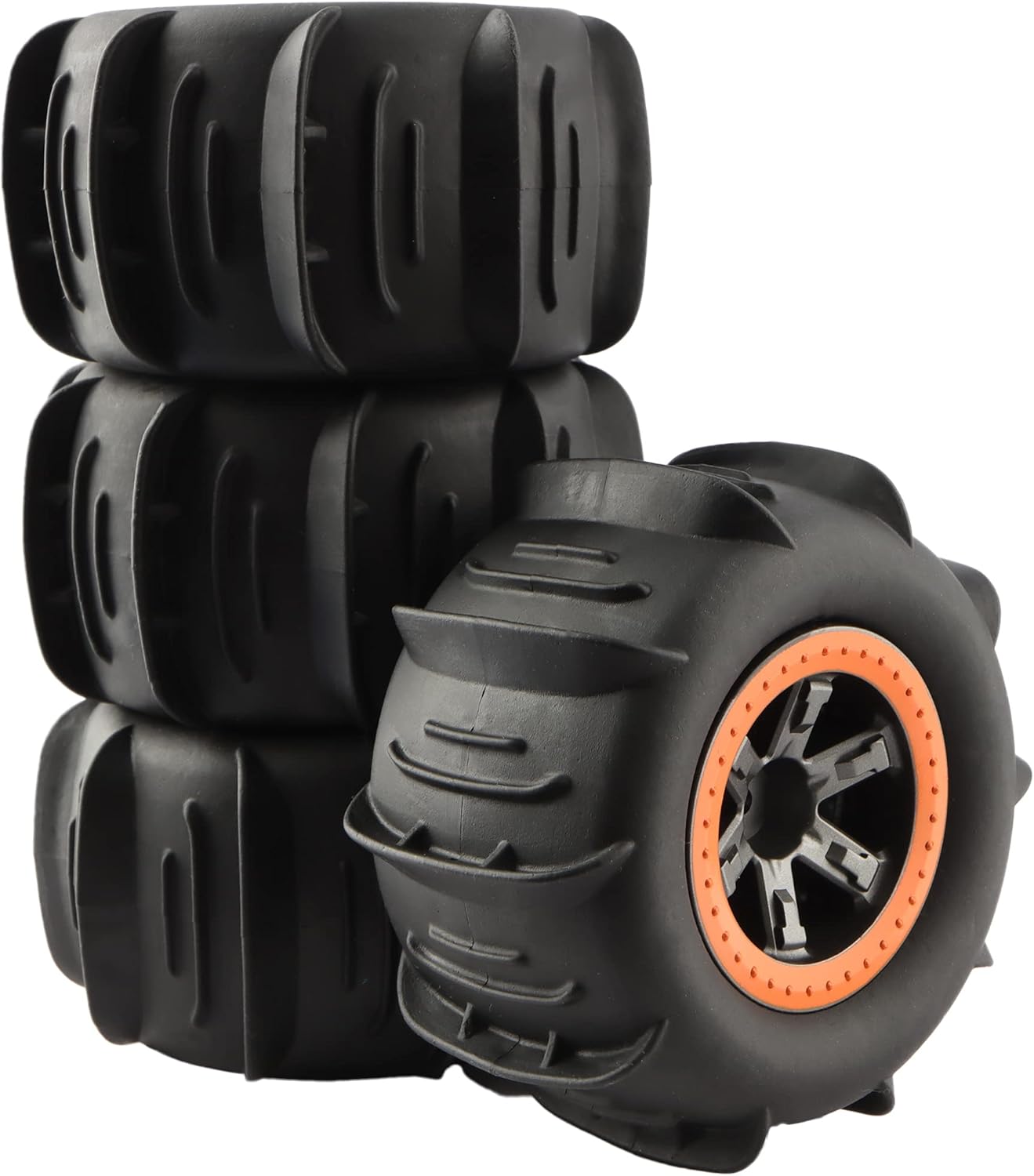RC Paddle Tires Wheels LG-ZJ02 25-ZJ02 for High Speed 9125 X07 X08 X17 9155 9156 RC Cars 9201E 9205E 9206E 200E 201E RZ001G-A 104009 RC Trucks (4 PCS)