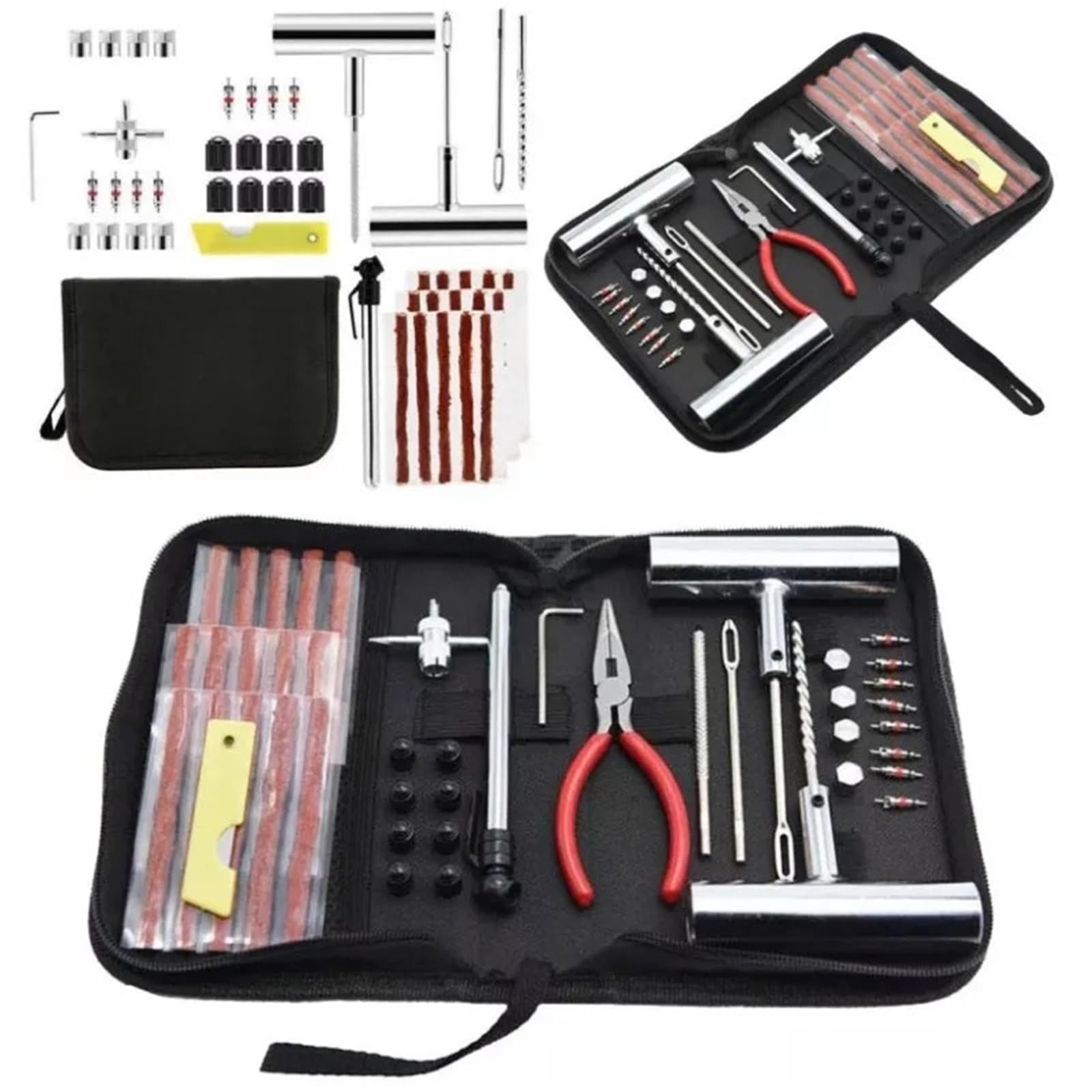 Kit Di Riparazione Pneumatici For Bici, Set Di Tappi For Foratura Da 24/46/62 Pezzi Accessori Universali For La Manutenzione Dei Pneumatici Da Ciclismo(46pcs)