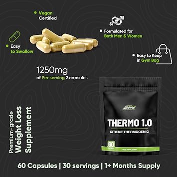 Freak Athletics Thermo 1.0 Capsules - 60 Capsules, 30 Servings, UK Made