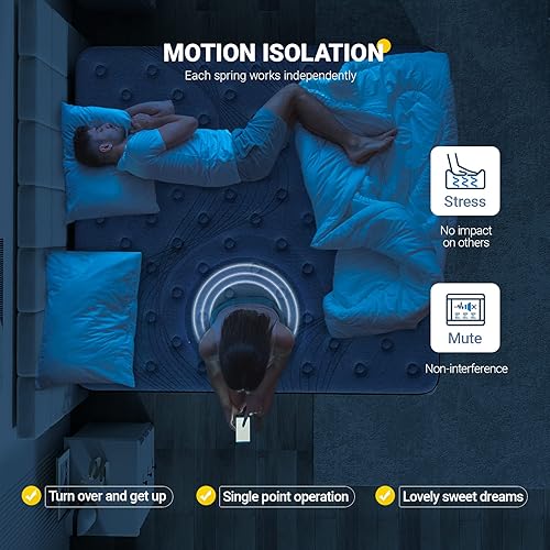 Miniatura 6 de Avenco Colchón King tamaño King en una caja, colchón híbrido de firmeza media de 10 pulgadas, tamaño King, resortes interiores de bolsillo para