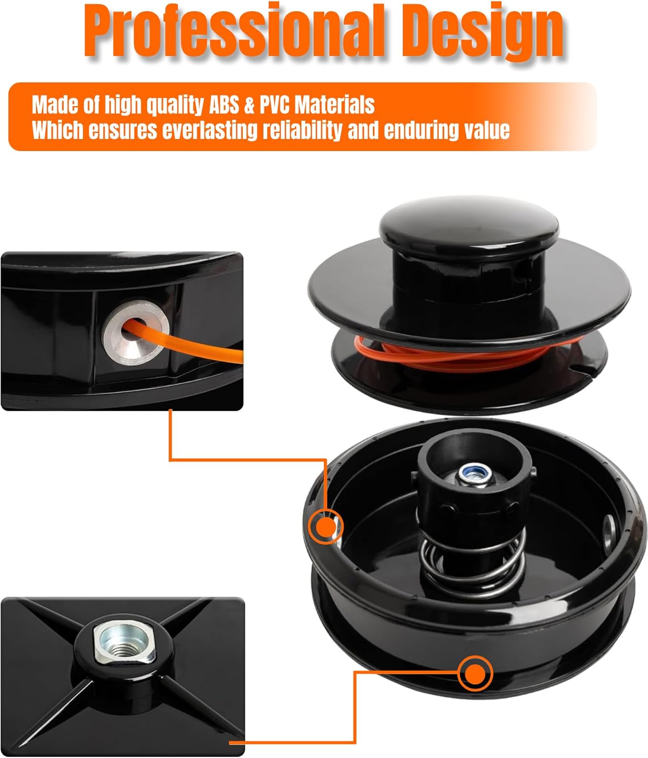 21560070 Trimmer Replacement Head Compatible with Echo Echomatic 21560050 200095200 10106292 SRM-225 SRM-210 SRM-235 Straight Shaft Trimmers Lawnmower,Weed Eater Bump Head with 0.095" Line