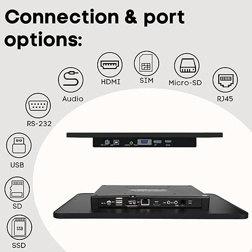 Miniatura 4 de Computadoras todo en uno capacitivas de 13.3" - Ideal para sistema POS, automatización del hogar, fabricación, preparación de alimentos y