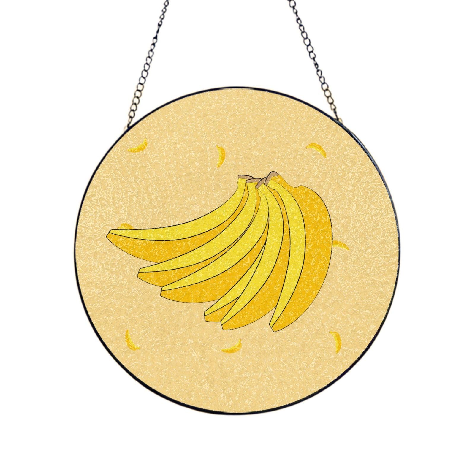 Attrape-soleil banane verre teinté décoration suspendue fenêtre balcon 20cm