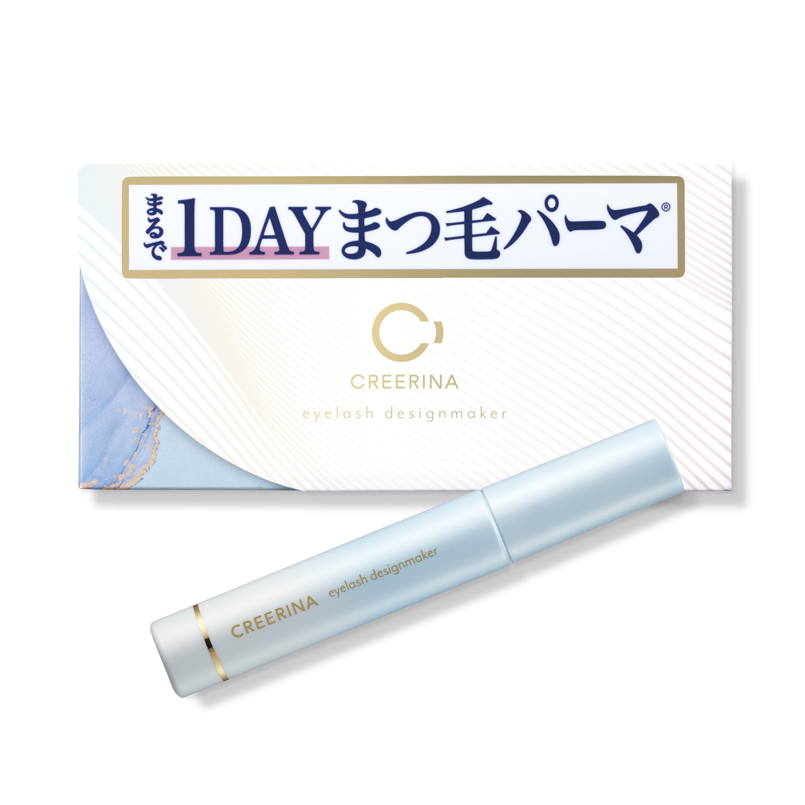 CREERINA (クレエリナ) [Just Like 1-Day Eyelash Perma] Easy to Apply Before Using an Eyelash Curler, Aligns and Coats, Even for Failing Eyelash Perma, Curls Up and Keeps, Self-Removing with Water, Eyelash :