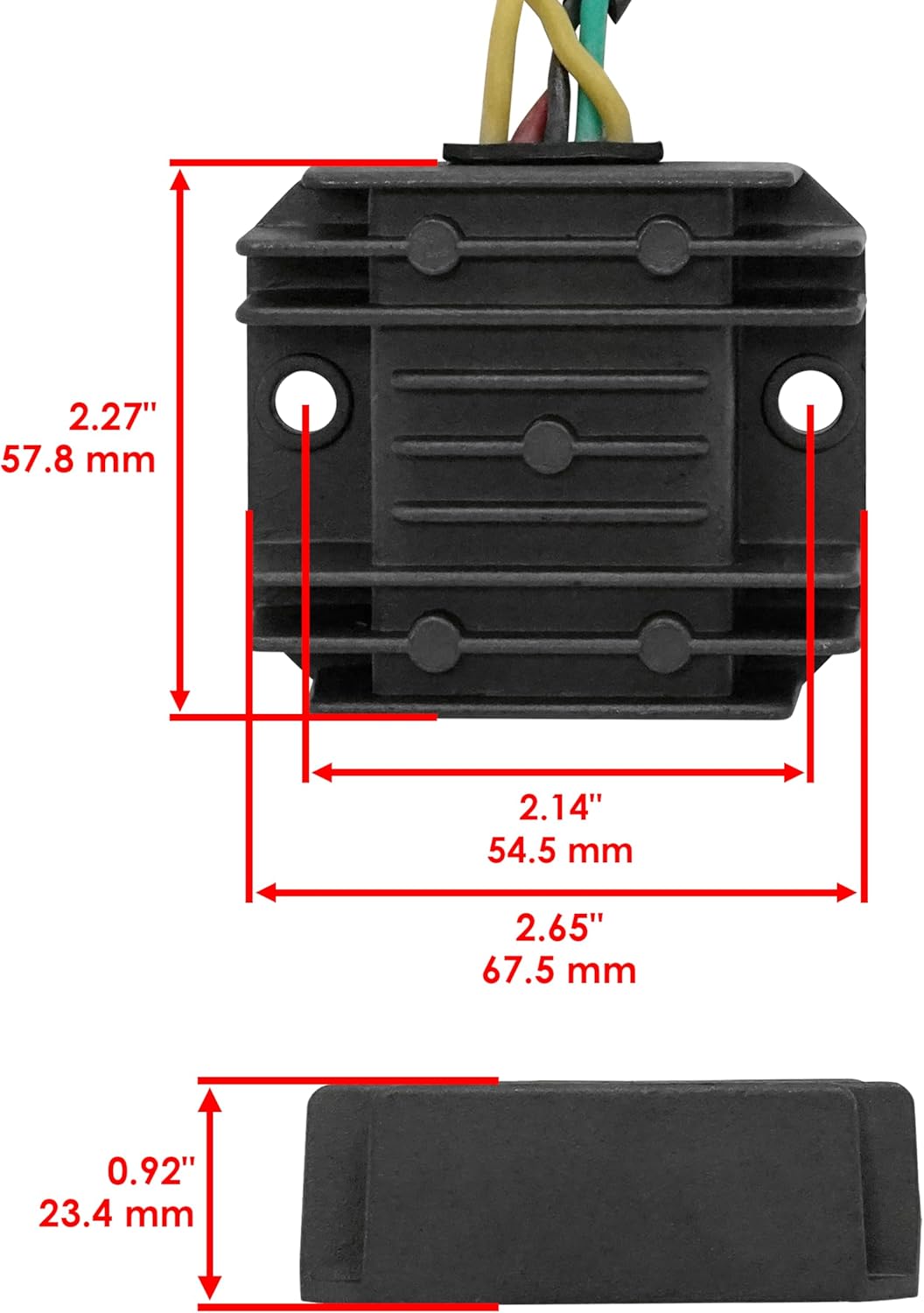 Caltric Regulator Rectifier Compatible with Honda Trx200D Trx-200D Fourtrax 200 1991-1997
