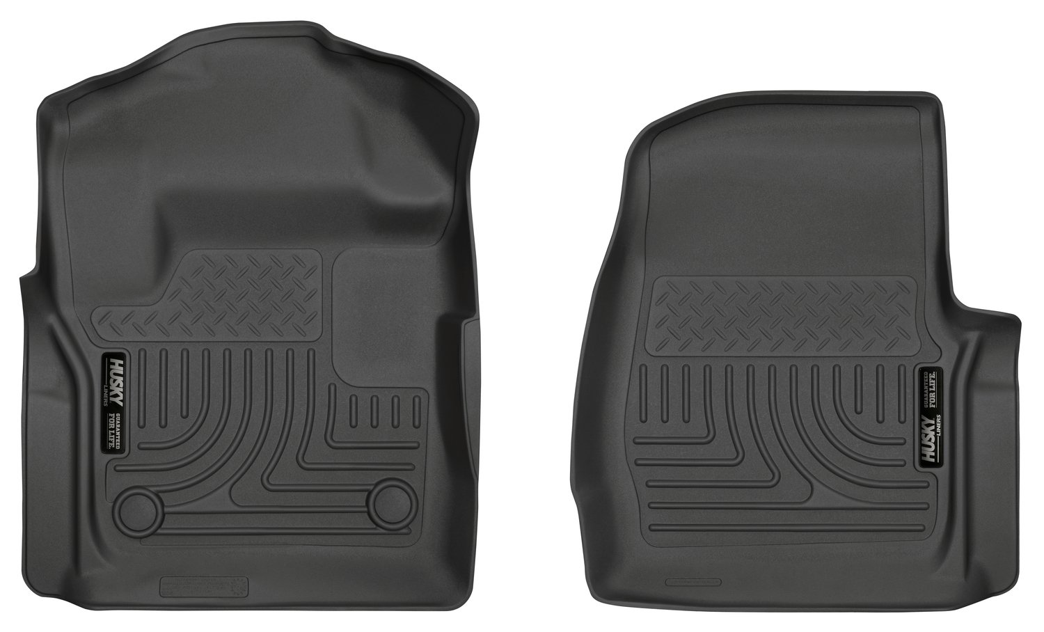 Husky Liners Weatherbeater Floor Mats Fits 2017-2025 Ford F-250 F-350 Standard CAB Front Row 2-pc Black - 13311