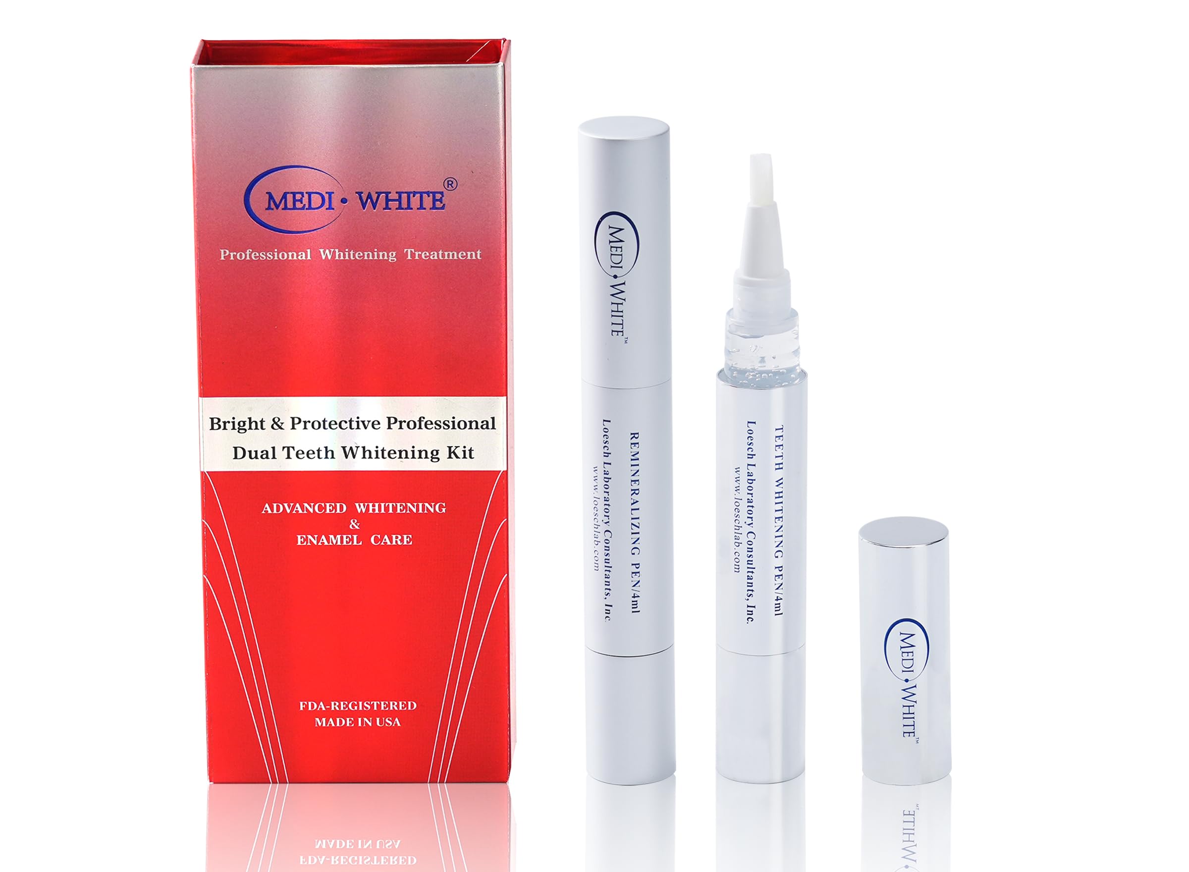 Professional Teeth Whitening Kit with Teeth Whitener Pen Remineralization Gel Pen for Sensitive Teeth On-The-go whitening Applicator Whitening
