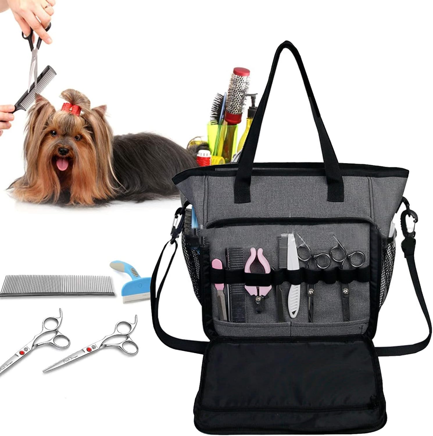 Yuehuamech Pet Grooming Tote Bag Dog Grooming Supplies