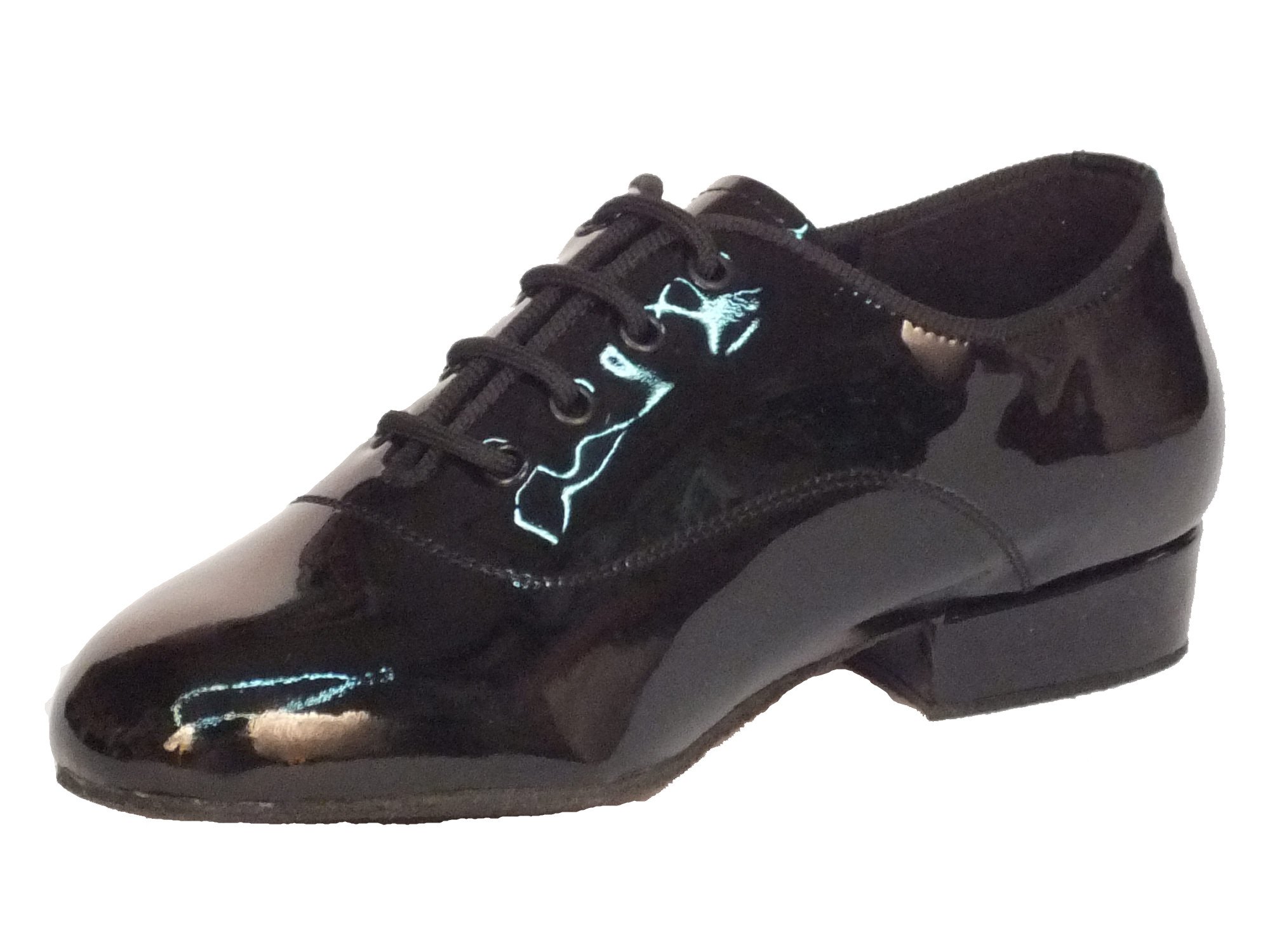 Scarpa da Bambino per Ballo Standard in Vernice Colore Nero Brillante