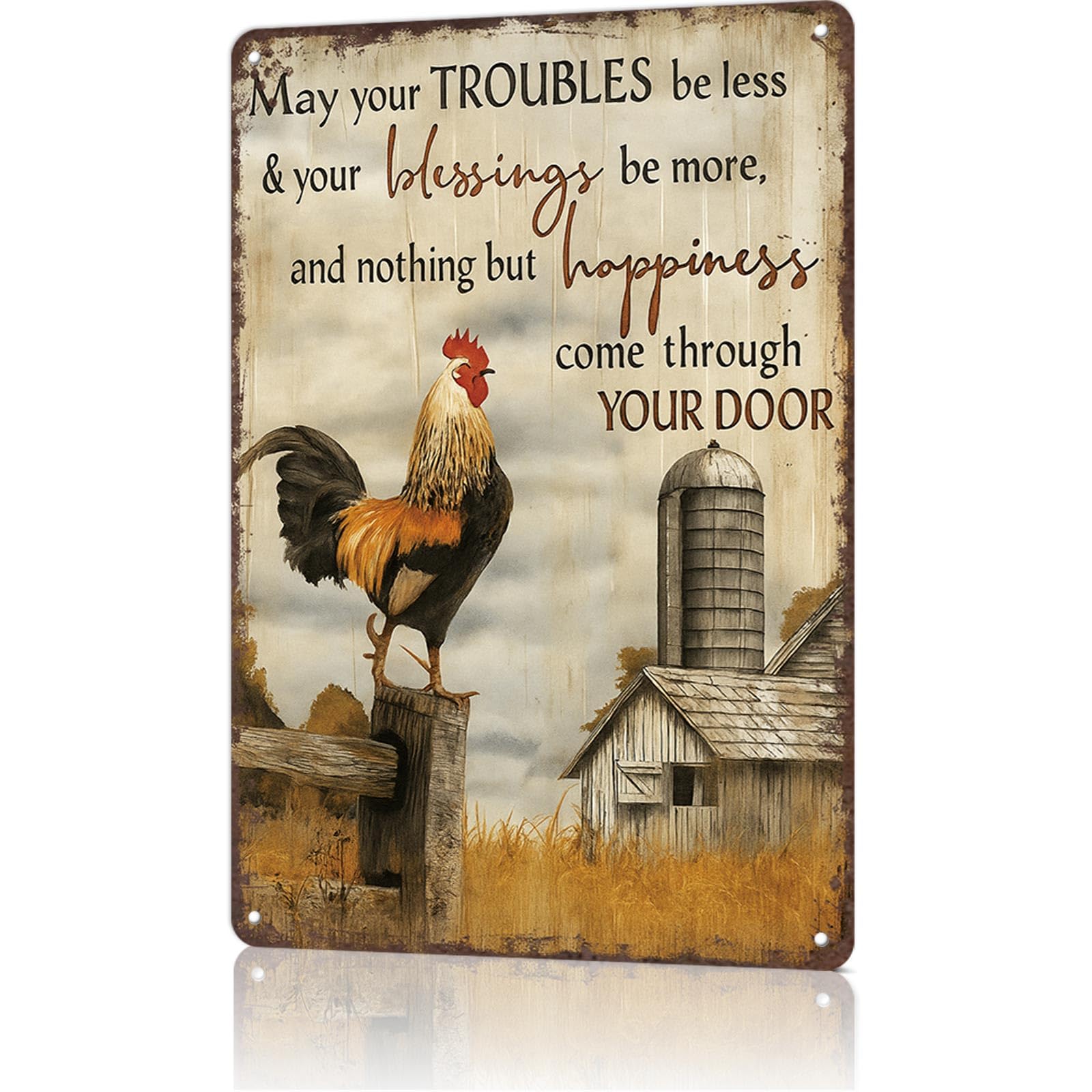 KWQDOZF Metal Signs Poster 8x12inch Vintage Tin Sign Rustic Tin Sign Aluminum Sign Wall Art For Home Room Bedroom Office Decor