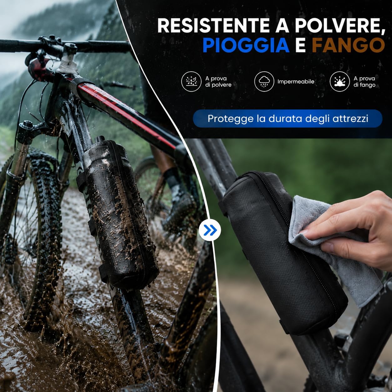 VGEBY Trousse à Outils de réparation, Sac de Maintenance pour vélo, boîte de Rangement d'outils étanches pour Bouteille Multifonctions de Petite Taille
