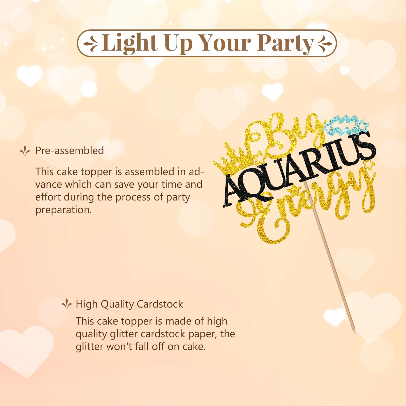 Capricorn Season Birthday Banner - Black Glitter Constellation Bunting Sign For Horoscope Party Decor - View #6