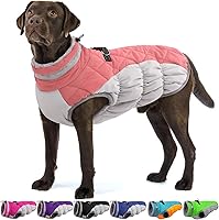 Vista 28 de Chaqueta de invierno para perro, acogedora y reflectante, impermeable, resistente al viento, cálida prenda para mascotas, cómoda ropa de forro polar