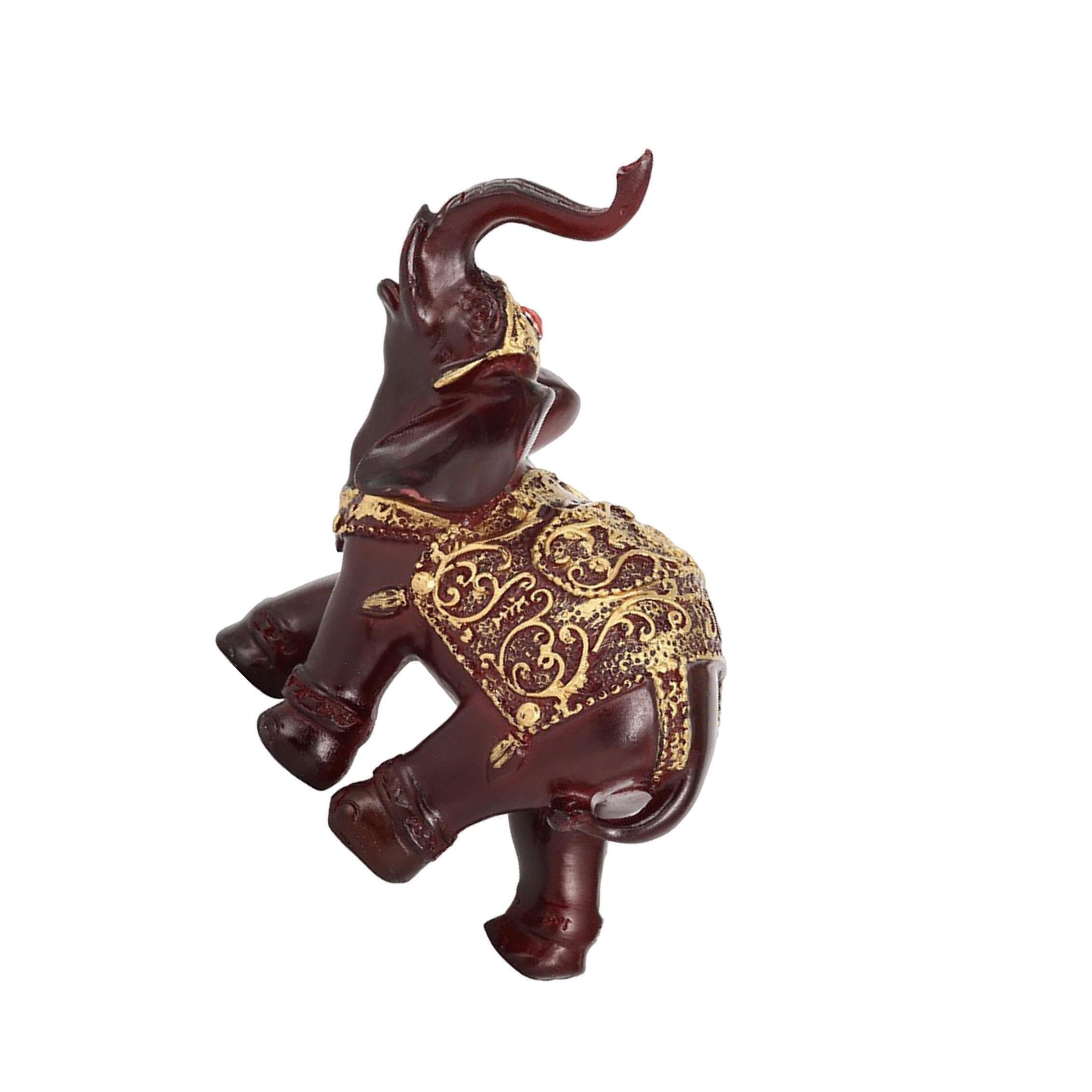 YIXANNX Animal Figurines Sculptures Decor Outdoor Indoor Elephant Statues Resin Ornament Collections Tabletop Decoration Unique Hand Carving Sculpted Garden