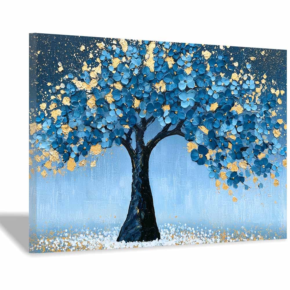 XENIOU Tree Of Life Luminous icy tree art prints, decorative paintings, for Living Room Bedroom Office Home Wall Decor.(Multicolor)-70x100cm Framed