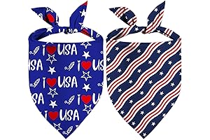 4th of July American Flag Dog Bandanas