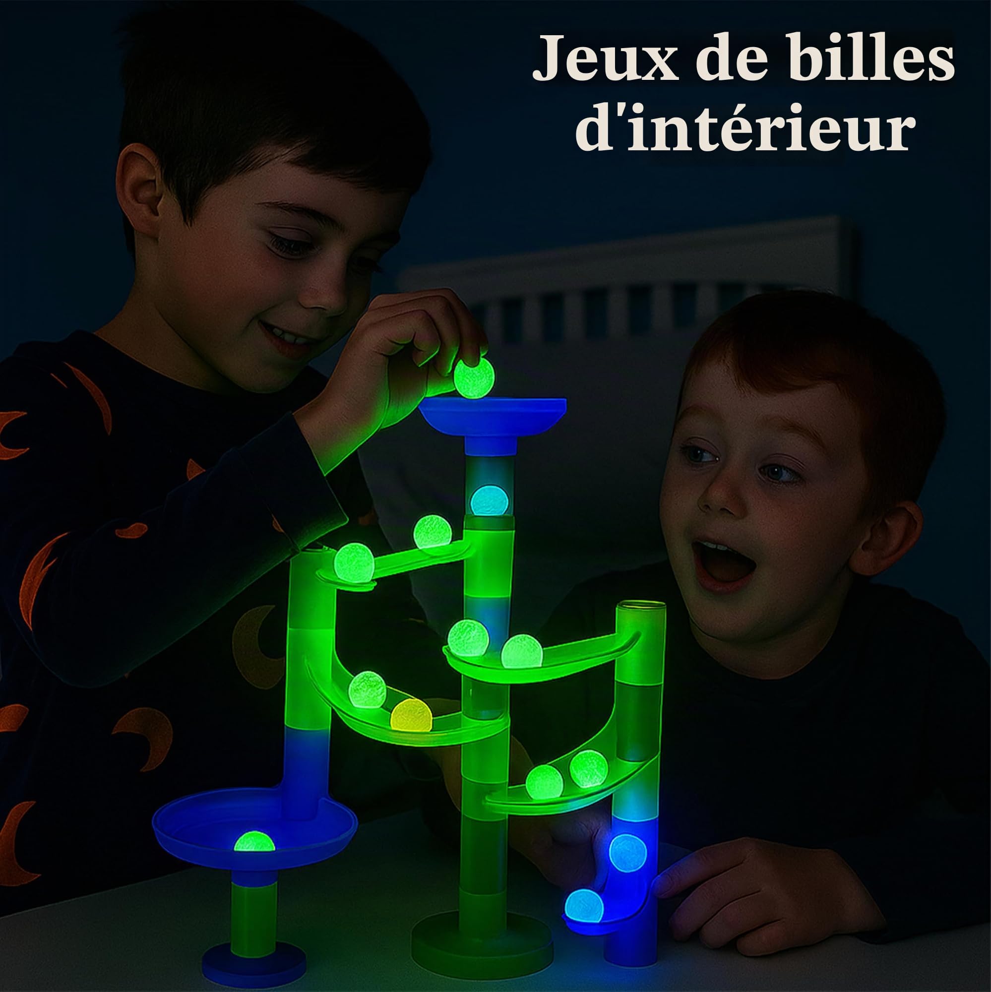 Liekadijiae Billes Enfant, 20 Pièces Billes Multicolores,Bille de Verre Lumineuses,Bille Forme Projets de Bricolage ou Décoration de La Maison, Jouets de Sport D'intérieur et D'extérieur