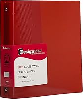 Vista 116 de JAM PAPER - Carpetas de plástico de 1 pulgada - Carpetas de 3 anillas surtidas (rojo, azul, verde y naranja) - Paquete de 4