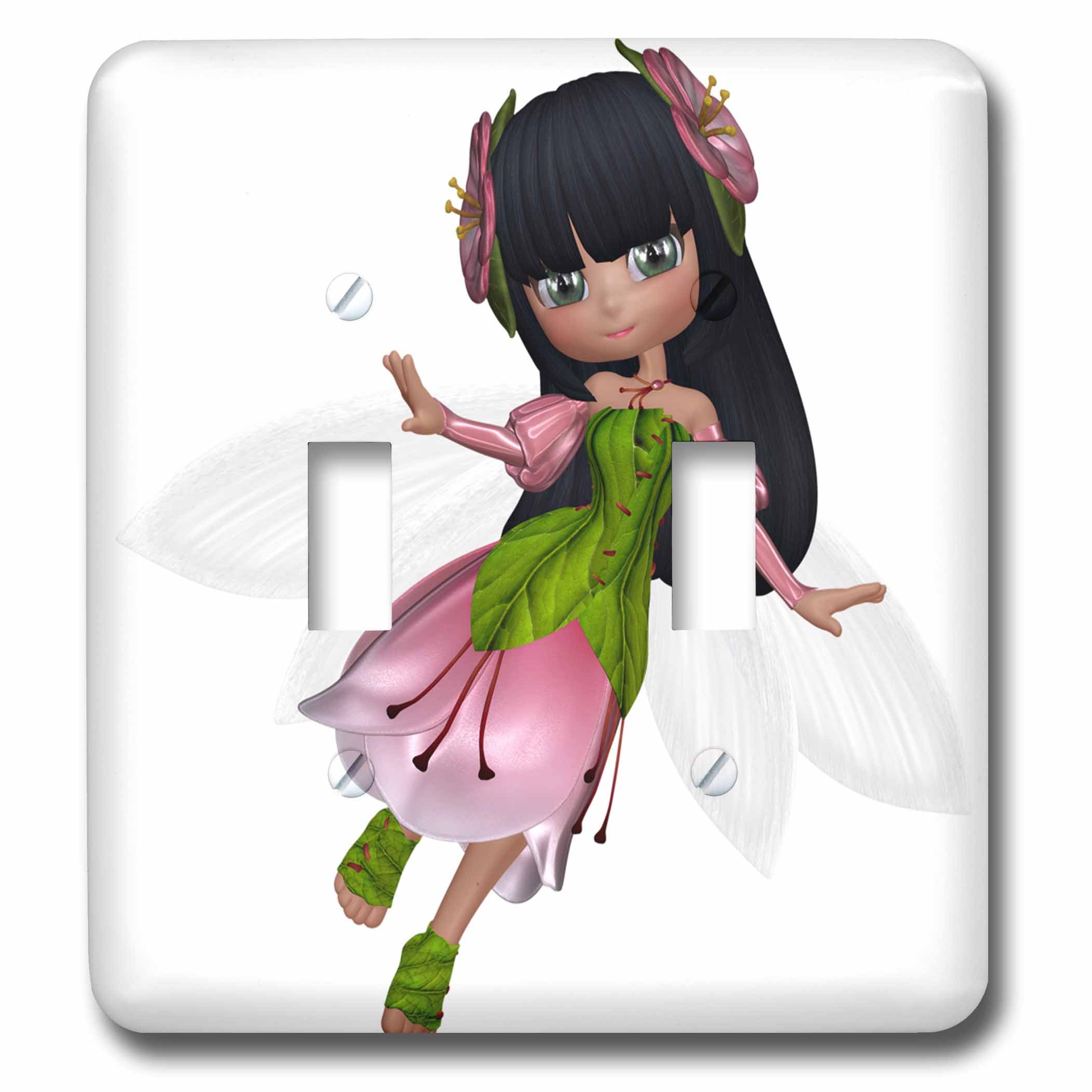 Interrupteur à bascule 3dRose LSP_110982_2 pretty hawaiian fairy multicolore