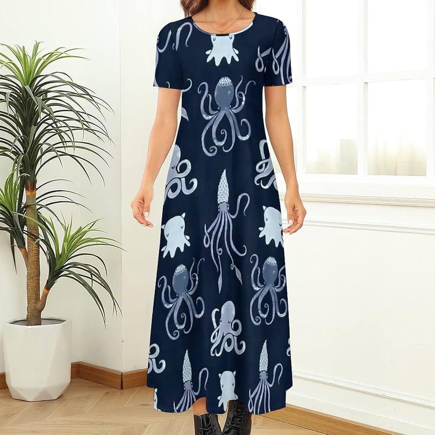 青のカットソーロングワンピース 半袖 楽天市場】ワンピース 撥水 半袖 レディース ロング ロング