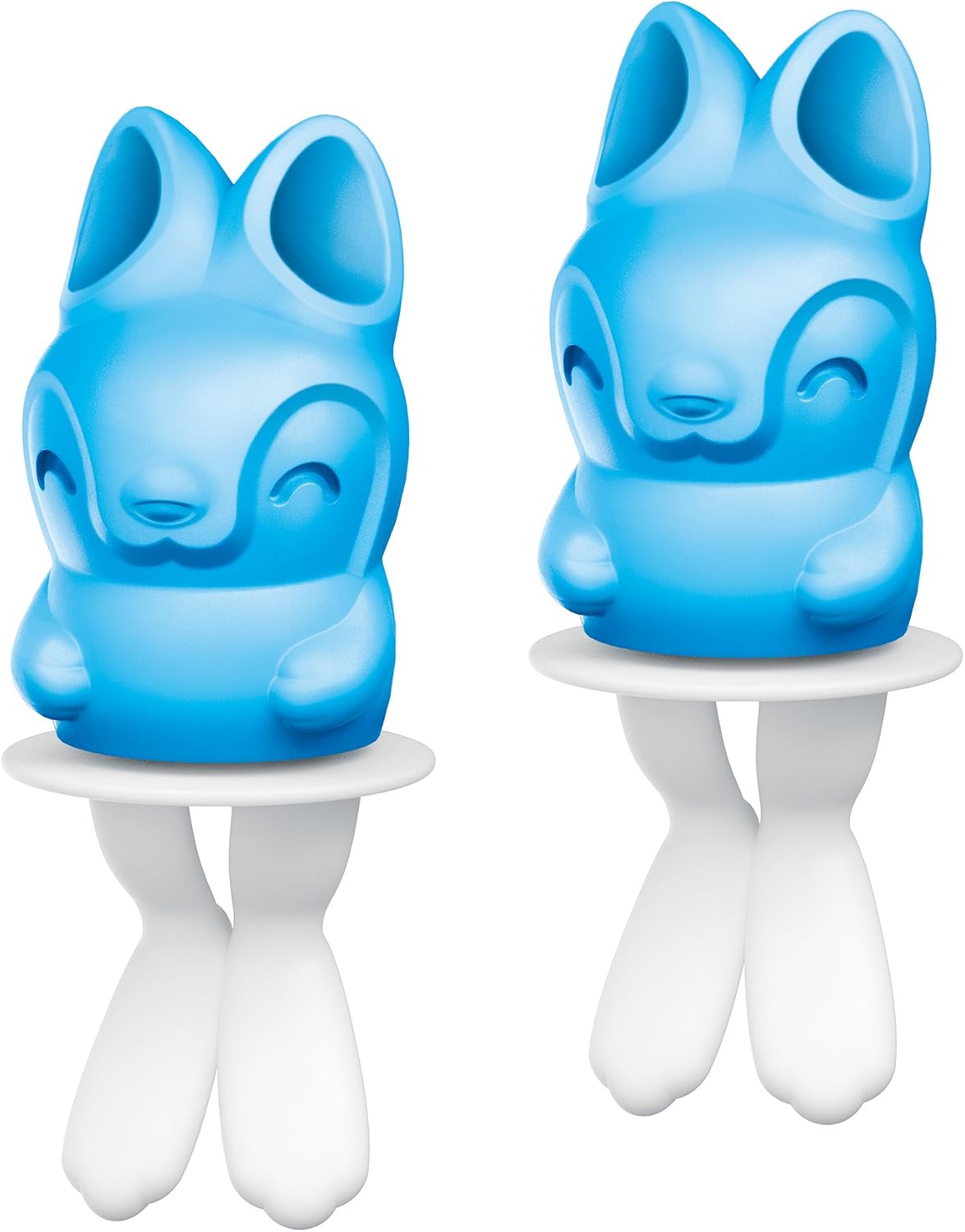 ZOKU Individual Character Pops, Bunny Ice Pop Mold, Easy-Release Silicone Design, Set of 2