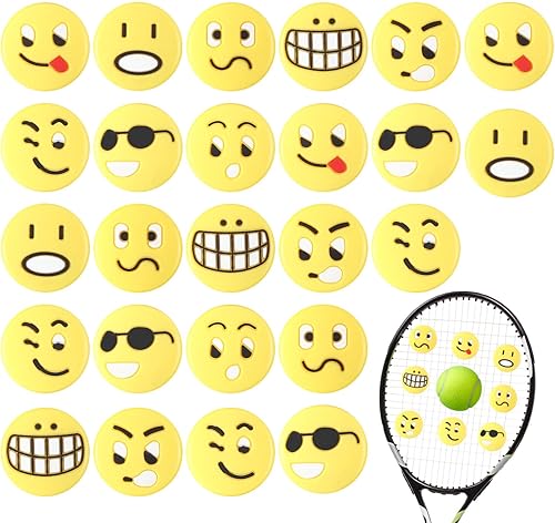 Jexine Amortiguador de vibraciones de tenis de silicona para raquetas de tenis, suministros de tenis lindos para regalo