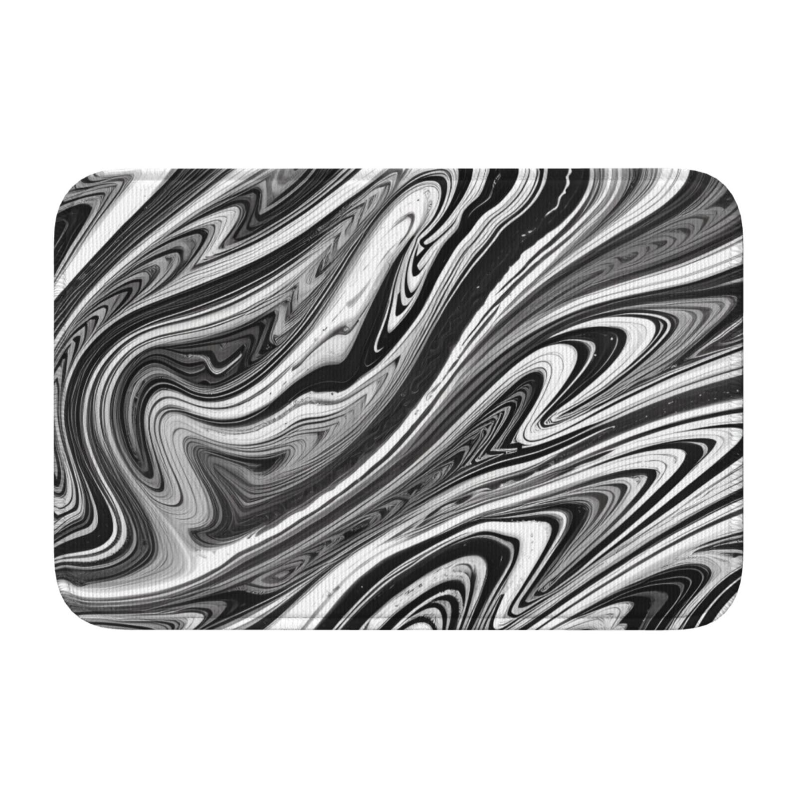 Tapis de sol antidérapant et résistant à la décoloration motif marbré