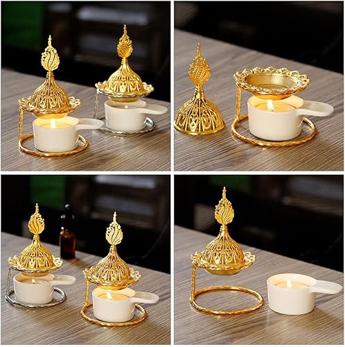 Miniatura 8 de Anneome Lámparas aromáticas Calentador de aceite esencial, quemador de aceite perfumado, soporte de vela de cerámica, difusor de aroma para el