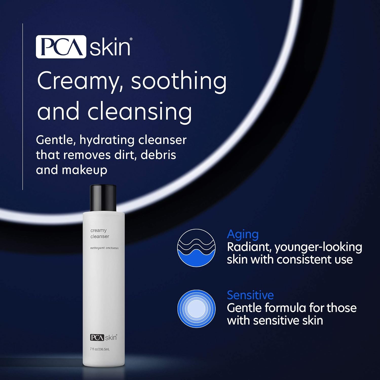 PCA SKIN Creamy Moisturizing Facial Cleanser - Non-Drying, Foaming Daily Face Wash for Dry & Sensitive Skin (7 fl oz) : Clothing, Shoes & Jewelry
