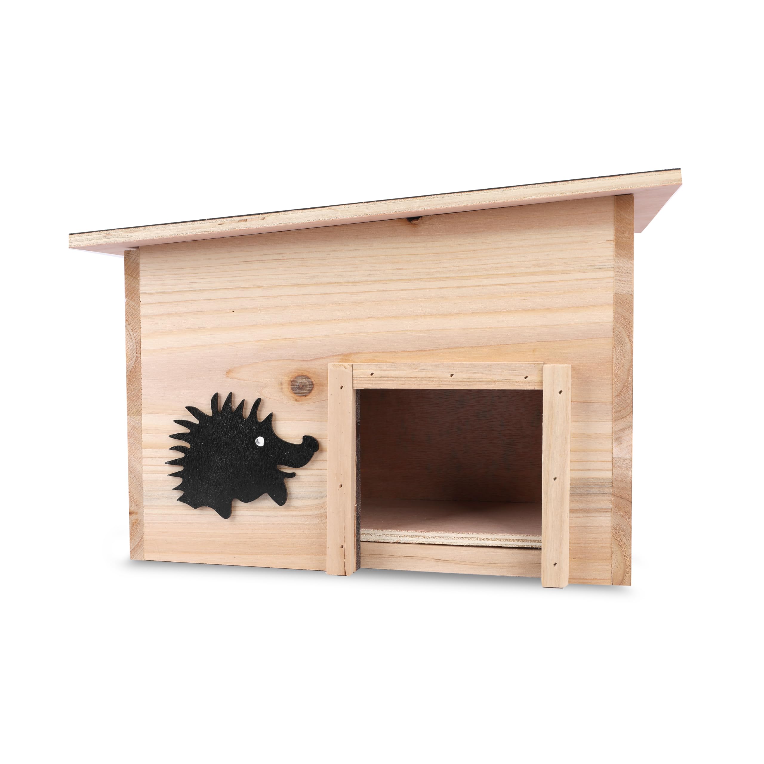 Tool&Tree – Casa de erizo de madera robusta con entrada de laberinto y suelo, 32 cm x 26 cm x 20,5 cm, resistente a la intemperie y seguro para erizos, buena protección contra los depredadores, ideal