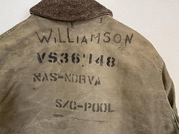 L フェローズ デッキジャケット ステンシル プリント カーキ ボア Amazon.co.jp: 50s USA製 US NAVY N1 デッキジャケット