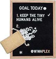 Vista 4 de Tablero de letras de fieltro negro, letrero de tablero de palabras, tablero de letras intercambiables de 16 x 12 pulgadas con 730 tableros