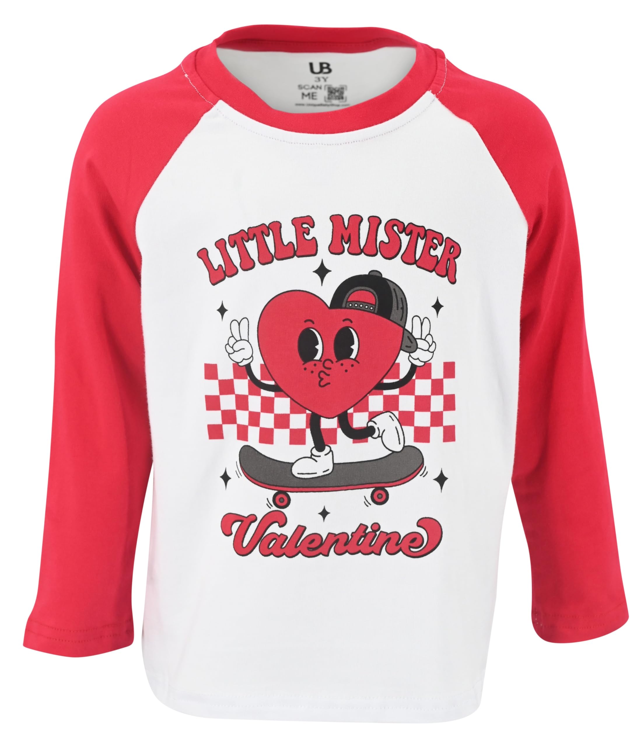 Unique Baby Boys Long Sleeve Raglan Graphic T-Shirt for Toddlers and Kids
