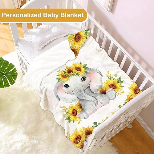 Miniatura 2 de Manta de bebé personalizada para niñas, manta de bebé personalizada con nombre, suave y acogedora manta personalizada con nombre para niños, manta