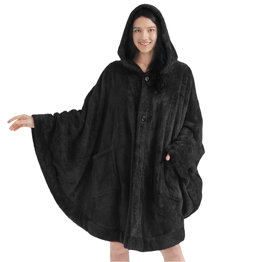 Amazon.com: PAVILIA Angel Wrap Hooded Blanket Poncho