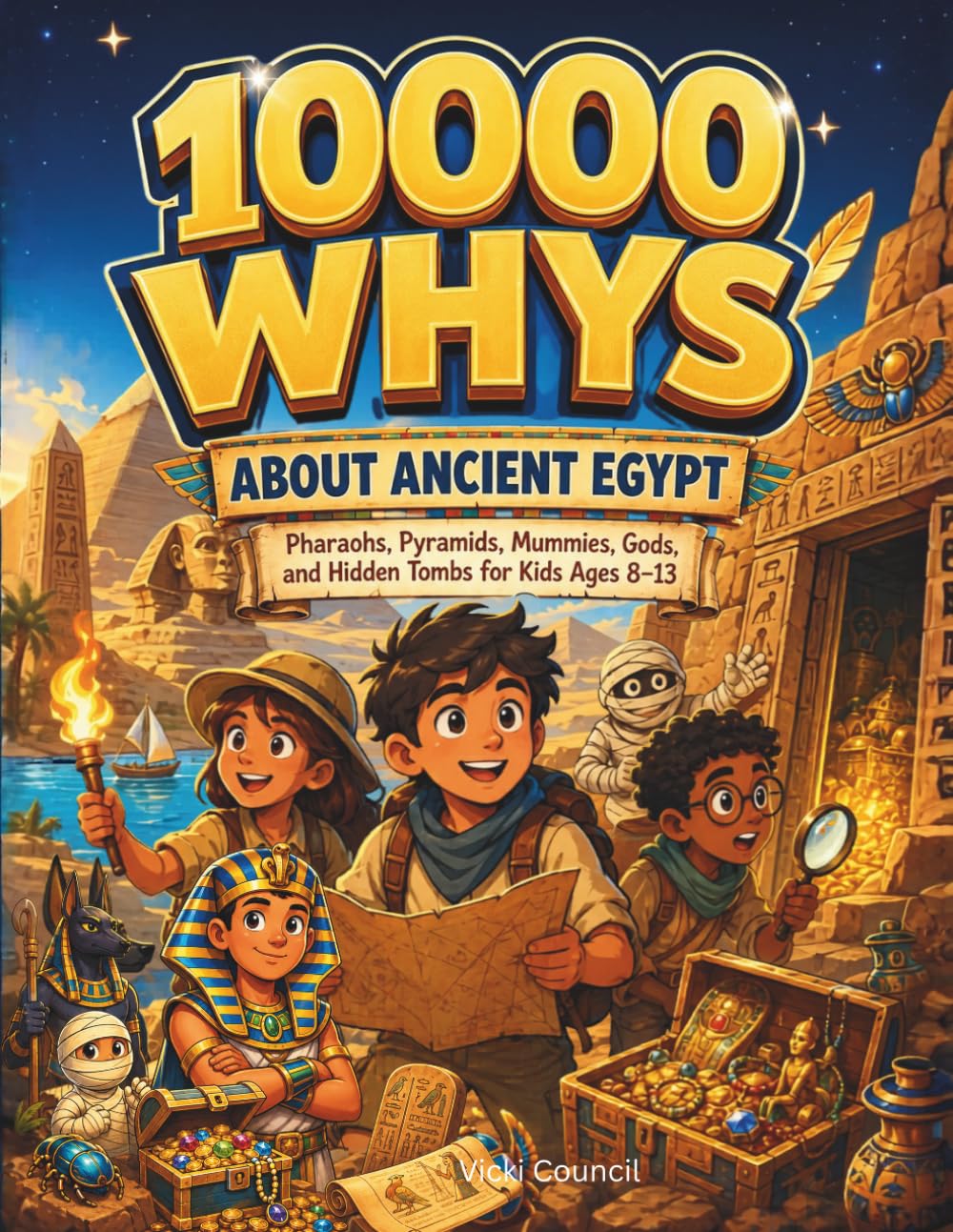 10000 WHYS ABOUT ANCIENT EGYPT: Pharaohs, Pyramids, Mummies, Gods, and Hidden Tombs for Kids Ages 8–13