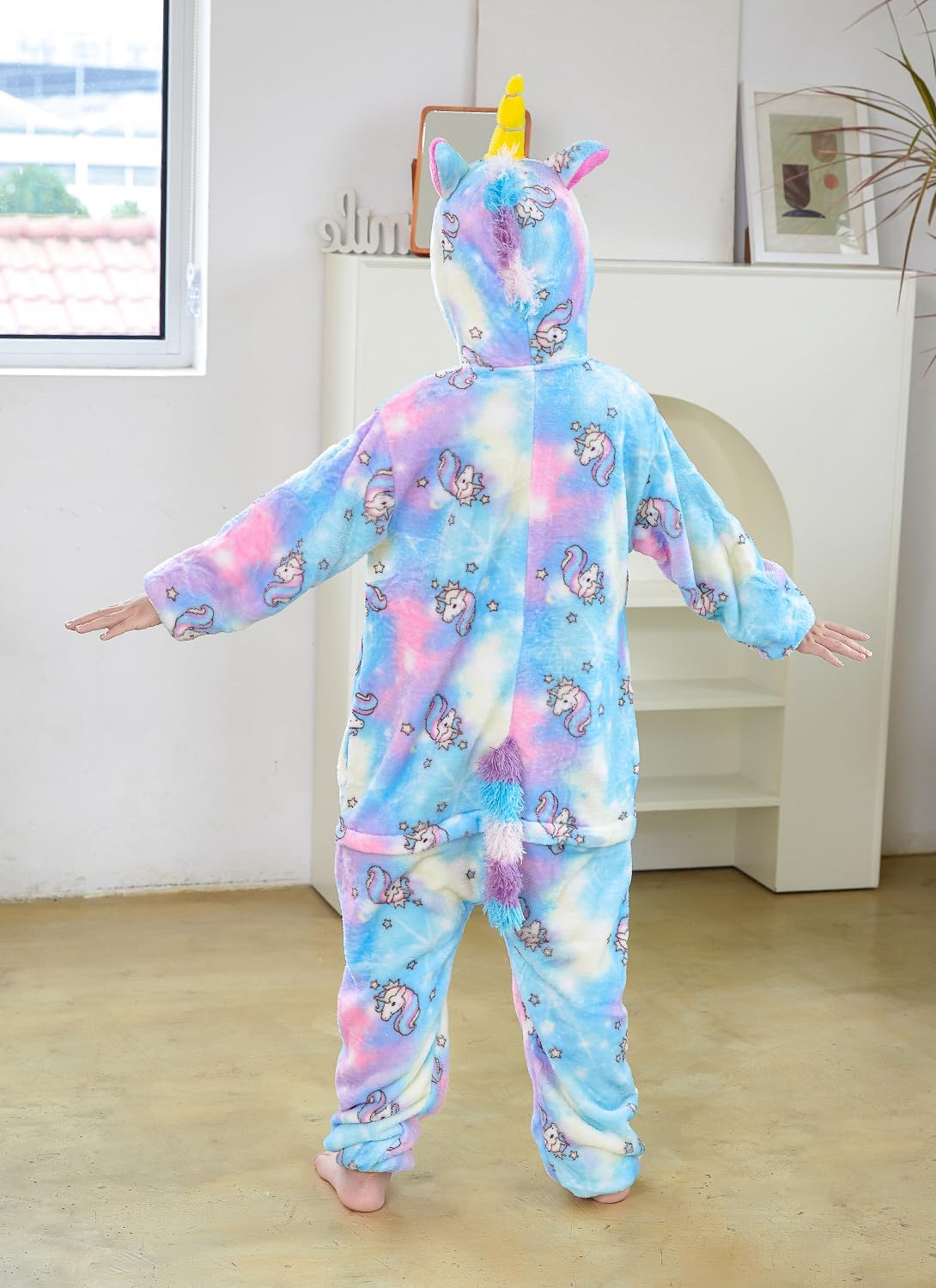 Kids Unicorn Onesie Animal Pajamas Cosplay Halloween Costume - Image 2