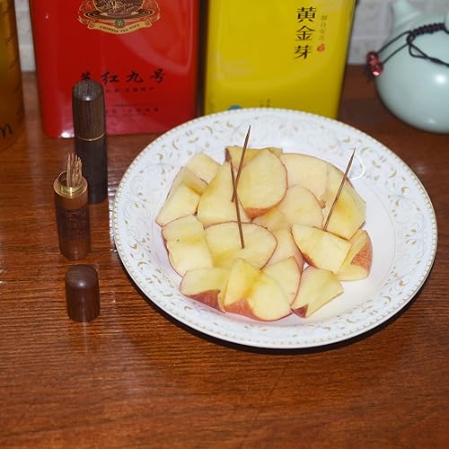 Miniatura 5 de 4 soportes para palillos de dientes, mini caja para palillos de dientes, soporte de bolsillo para palillos de dientes, cubo dispensador de palillos