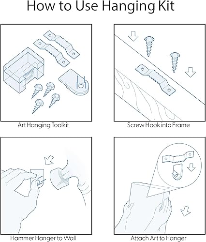 Miniatura 5 de SIGNLEADER Lienzo enmarcado para pared, juego de arte de collage de polígonos retro marrón tostado, ilustraciones con formas abstractas, arte