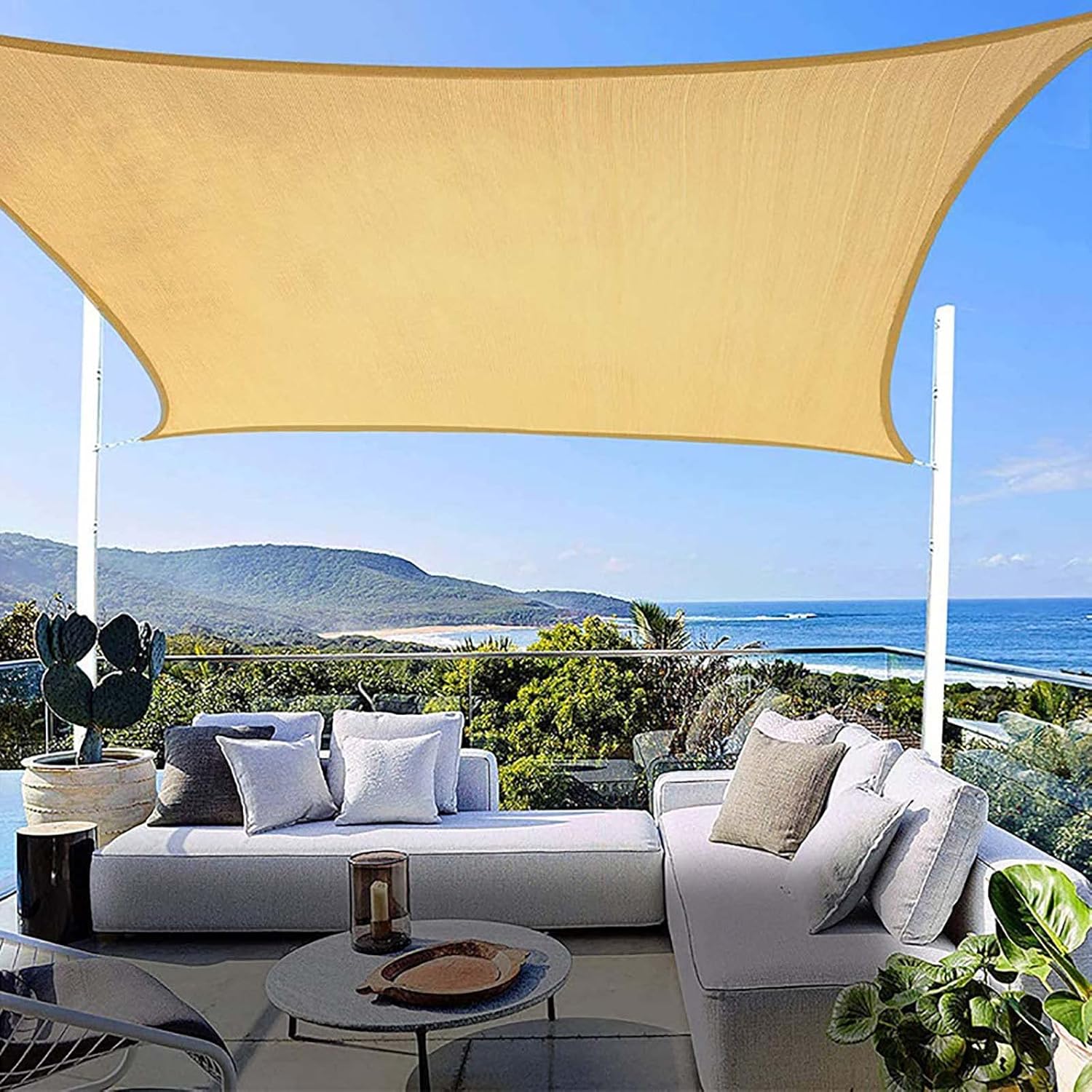 Shade Sails Rectangle Sun Shades Outdoor UV Block Canopy