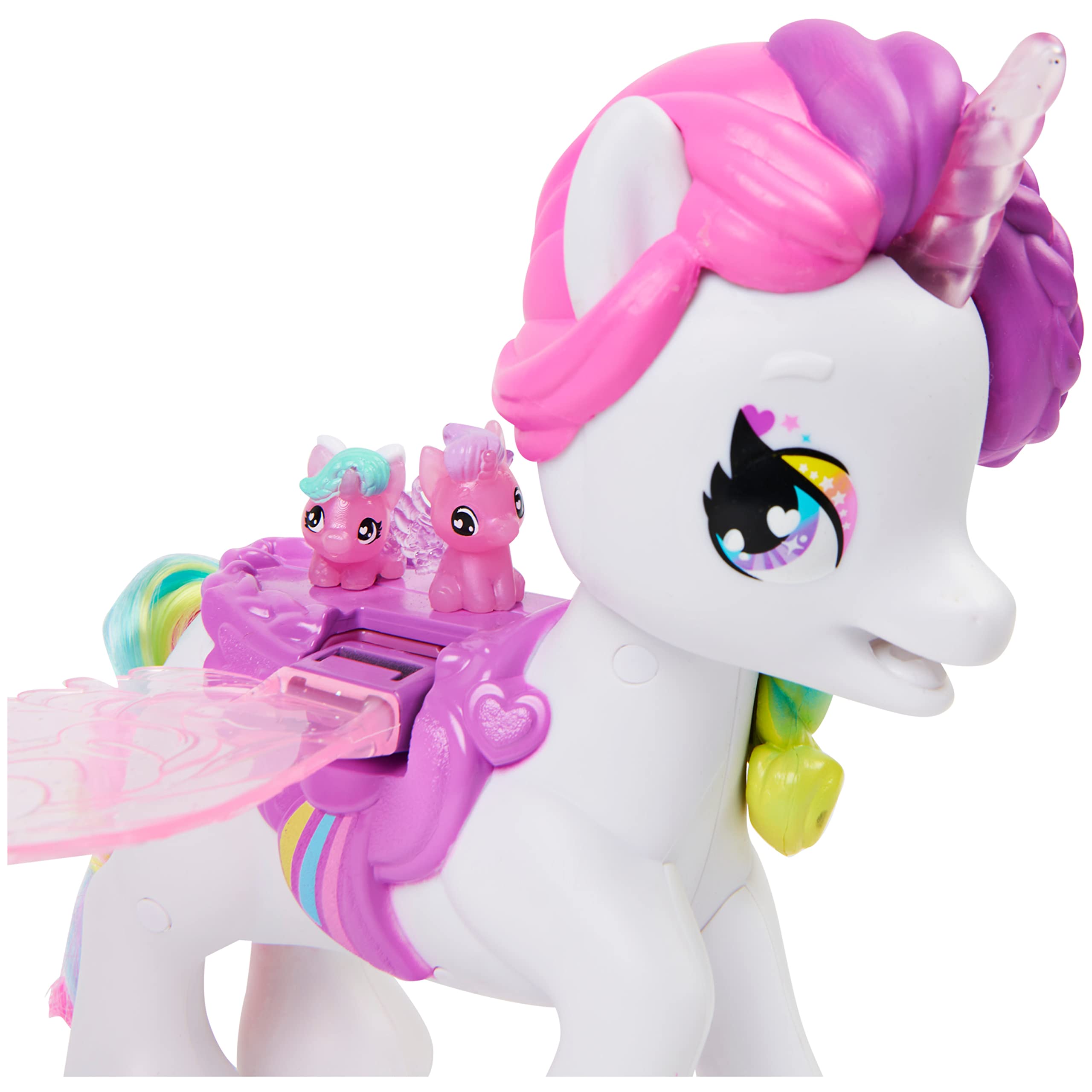 Hatchimals Unicorno interattivo con Ali mobili e Oltre 60 Effetti Luminosi e sonori per Ragazze dai 5 Anni in su